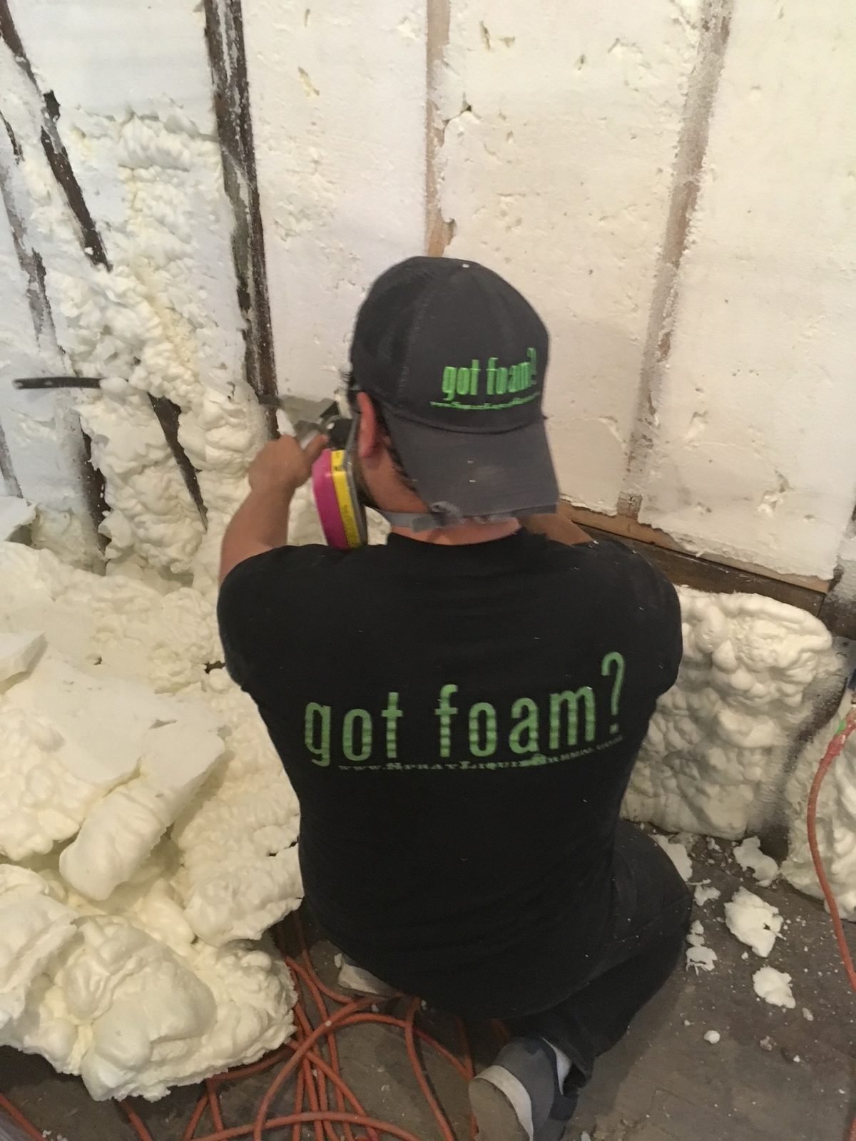 Liquid Green spray foam insulation crew at work — local crews serving the tri-state area.