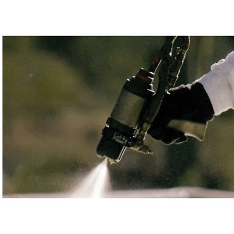 Spray foam nozzle closeup